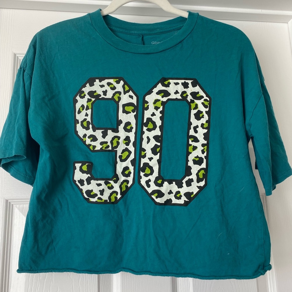 90 leopard crop top